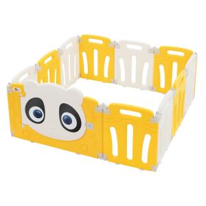 Parque infantil 120×120cm de plástico blanco amarillo diseñ…