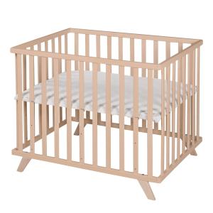 Parque infantil 75x100 cm, altura regulable, naturaleza