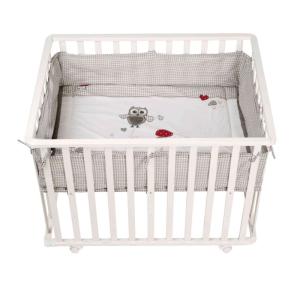 Parque infantil 75x100 cm, altura regulable, ruedas de fren…