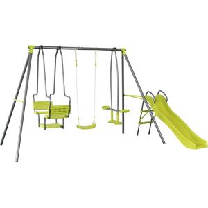 Parque infantil de acero  verde 315 x 225 x 195 cm