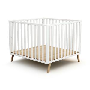 Parque infantil de madera convertible en madera blanco 100…