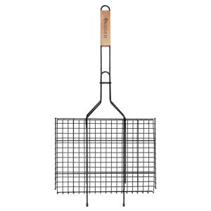 Parrilla grill de acero negro 70x34x2,5cm