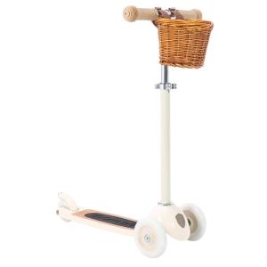 Patinete crema de tres ruedas para niños a partir de 3 años…