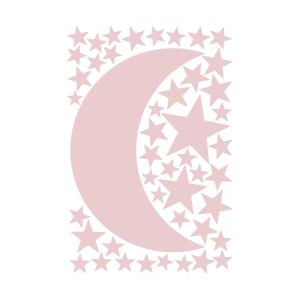Pegatina de pared luna rosa