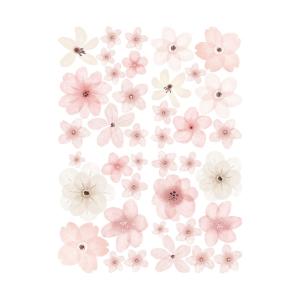 Pegatinas antideslizantes para bañeras flores rosa