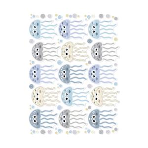 Pegatinas antideslizantes para bañeras medusas azul