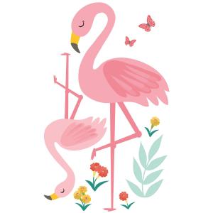 Pegatinas en vinilo de flamingo rosa 43x60 cm