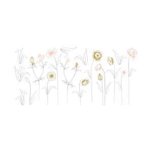Pegatinas en vinilo de flores 108x52 cm
