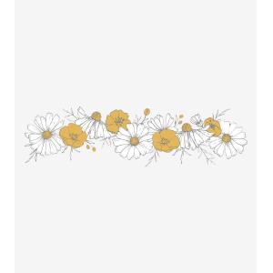 Pegatinas en vinilo de flores 63x17 cm