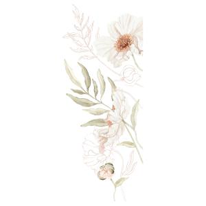 Pegatinas en vinilo de flores de amapola 46x111cm