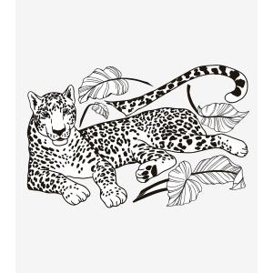 Pegatinas en vinilo de leopardo alargado 65x42cm