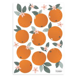 Pegatinas en vinilo de naranjas 29,7x42 cm