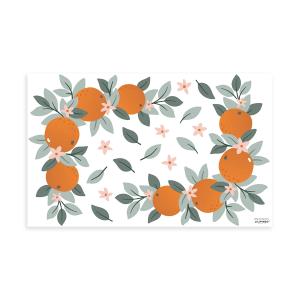 Pegatinas en vinilo de naranjas y follaje 64x40 cm