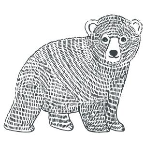 Pegatinas en vinilo de oso 47x40 cm