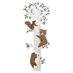Pegatinas en vinilo de oso trepando al árbol 49x127cm