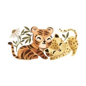 Pegatinas en vinilo de tigre et léopard 70x34cm
