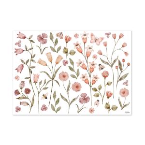 Pegatinas en vinilo flores campestres 64x90 cm