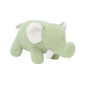 Peluche baby elefante de algodón 100% verde 30X8X13cm