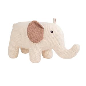 Peluche elefante mini de algodón 100% blanco 48X22X23 cm