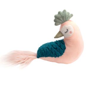 Peluche pavo real rosa 40x10x27cm