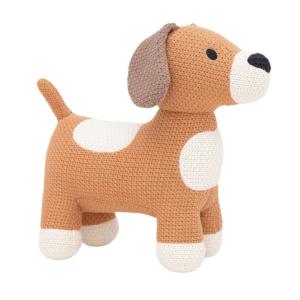 Peluche perro algodón 100% marrón