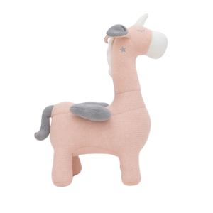 Peluche unicornio alado algodón 100% rosa