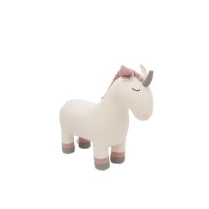 Peluche unicornio maxi de algodón 100% blanco 110X33X83 cm