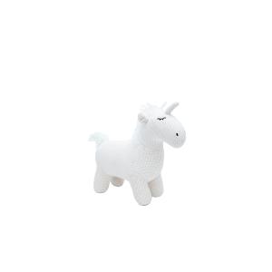 Peluche unicornio mini de algodón 100% blanco 46X16X36 cm