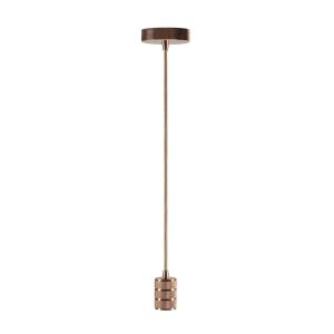 Pendel textil color rosa embellecedor metálico