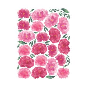 Peonías en vinilo mate decorativo rosa