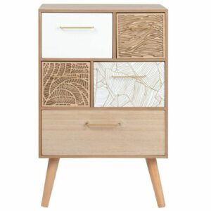 Pequeño mueble de almacenaje de 5 cajones con motivos decor…