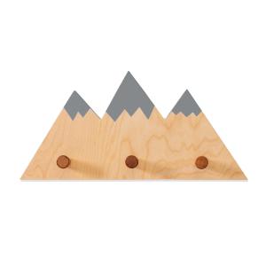 Percha infantil con forma de montañas madera/antracita