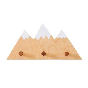 Percha infantil con forma de montañas madera/blanco