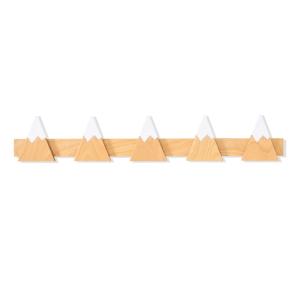 Percha infantil de montañas con 5 pomos madera/blanco