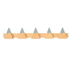 Percha infantil de montañas con 5 pomos madera/eucalipto