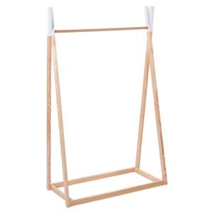 Perchero infantil de madera marròn 78x38x126cm