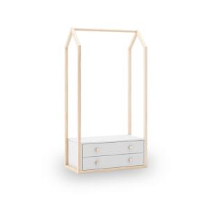 Perchero juvenil Breeze madera, blanco, 80 x 170 x 40