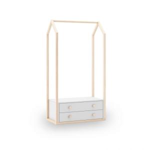 Perchero juvenil Breeze madera Blanco - Oak Soft