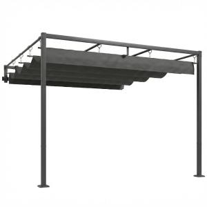 Pérgola 298x297x221 cm gris oscuro