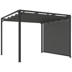 Pérgola 300x300x227 cm gris oscuro