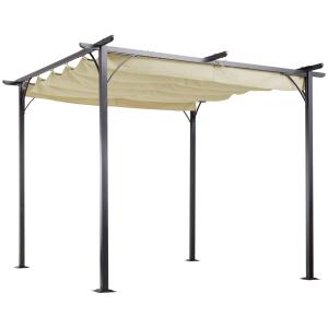 Pérgola 300x300x230 cm beige y negro