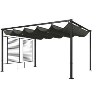 Pérgola 387x297x220 cm gris oscuro