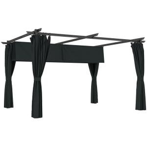 Pérgola 390x300x222 cm gris oscuro