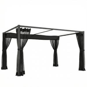 Pérgola 397x297x225 cm gris oscuro