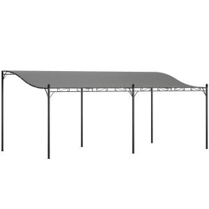 Pérgola 591x298x253 cm gris oscuro