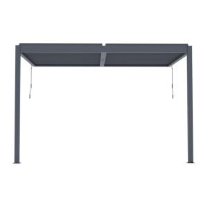 Pérgola adosada acero gris antracita