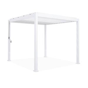 Pérgola bioclimática 3x3m de aluminio, blanco