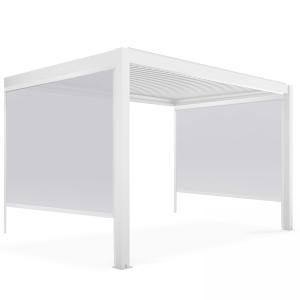 Pérgola bioclimática adosada blanca de 3x4m y 2 estores de…