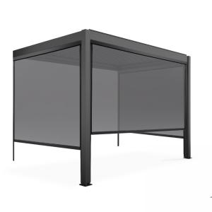 Pérgola bioclimática adosada de 3x3m y 3 estores de 2,66x2,…