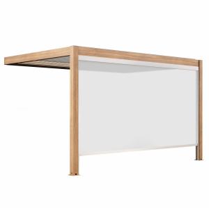 Pérgola bioclimática adosada de 3x4m y 1 persiana de madera…